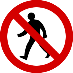 Piétons interdits.